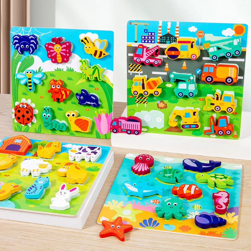 Puzle tridimensional de animales marinos para aprender jugando