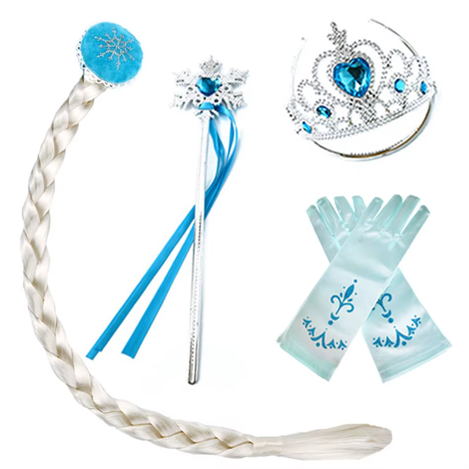 Peluca originales de Elsa para niña – Estilo Frozen sin enredos - imagen 4