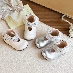 Zapatos de cuero retro para niña – Estilo princesa con puntos