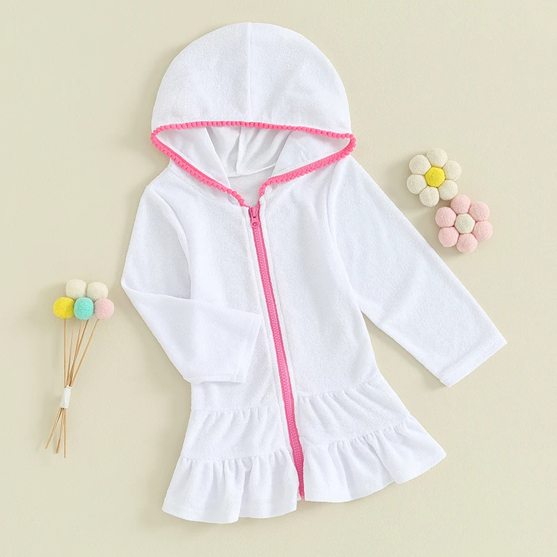 Tregren vestido infantil de manga larga con capucha y cremallera - imagen 2