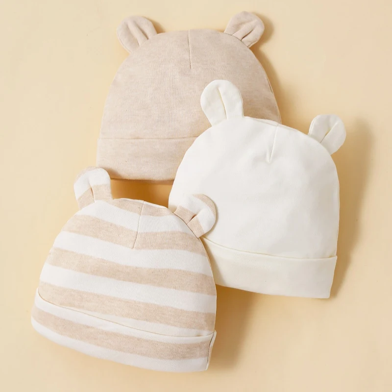 Gorros minimalistas albaricoque en uso
