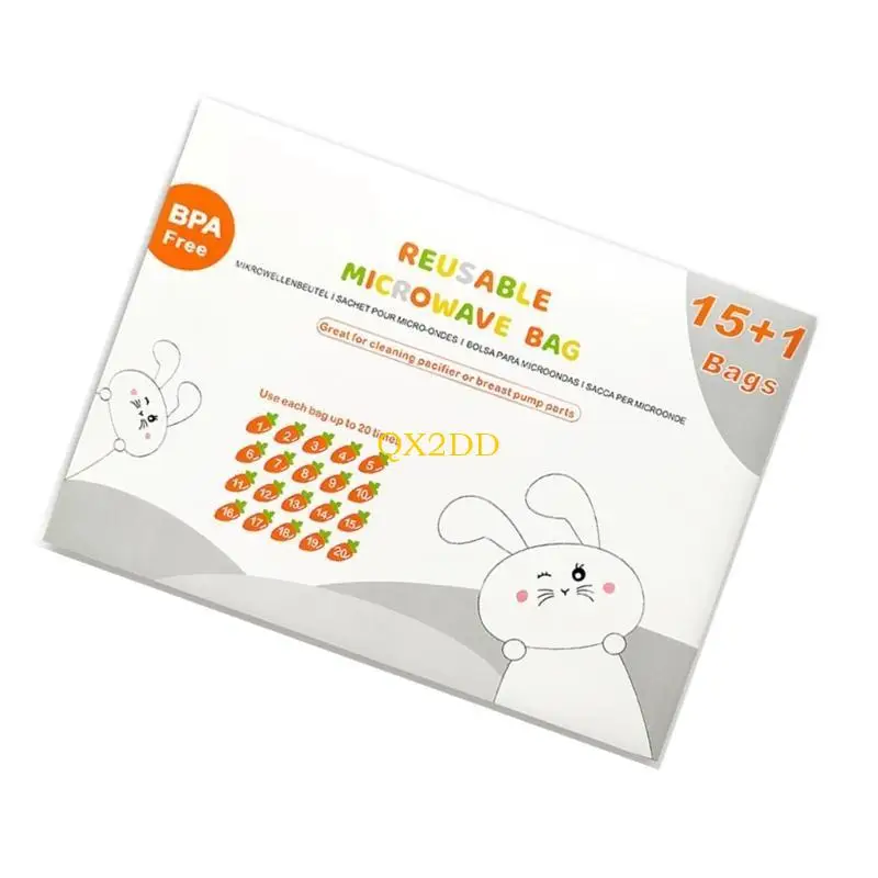 QX2D Bolsas esterilizadoras reutilizables para microondas y biberones - imagen 4