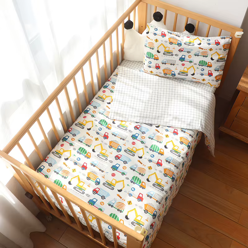 Juego de cama bebé recién nacido con diseño estrella – Algodón puro - imagen 3