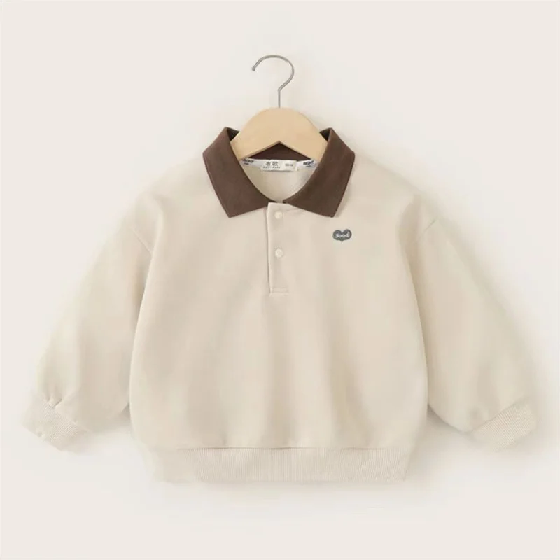 Jersey de otoño manga larga infantil con letras informales - imagen 2