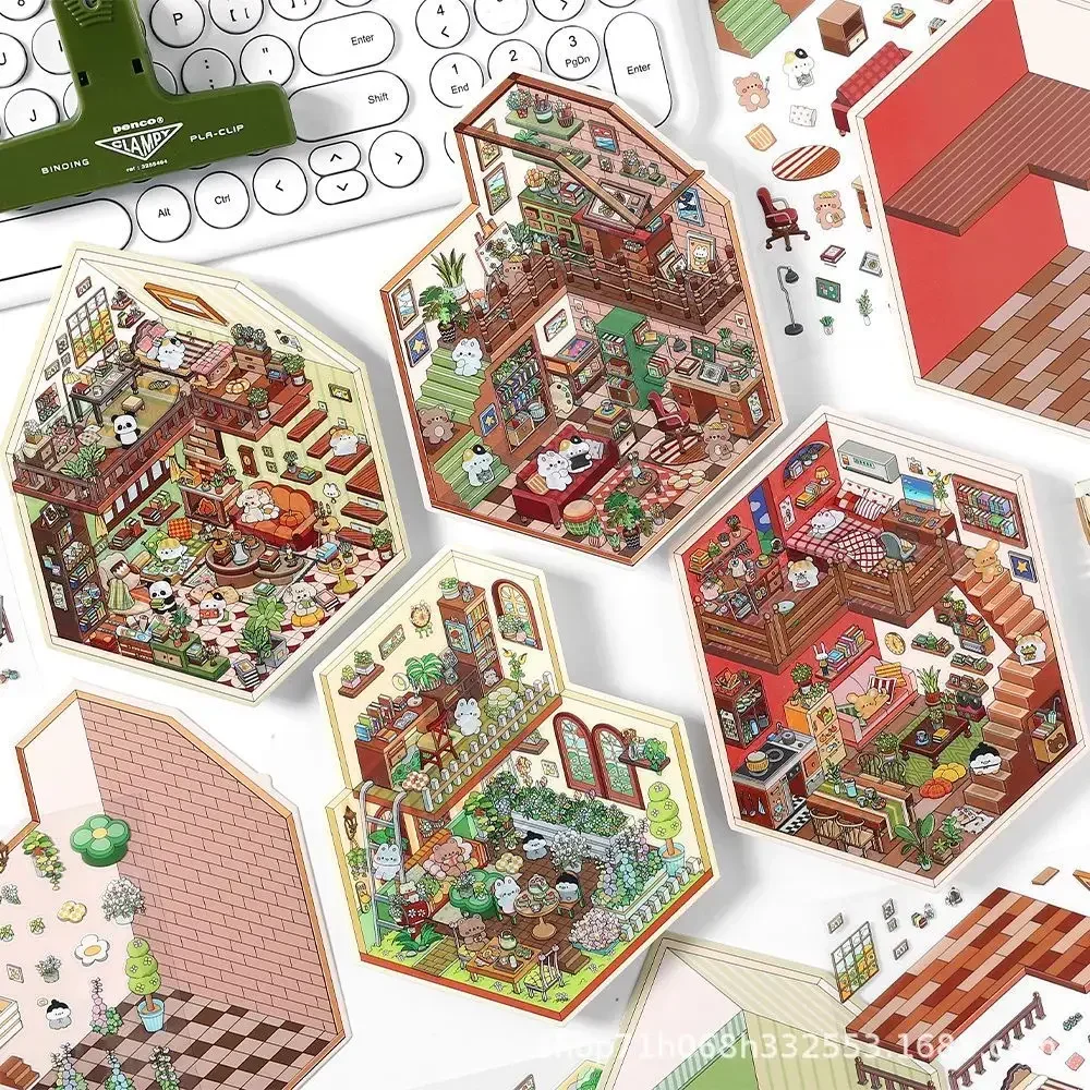 Pegatina 3D de mascota con paisaje en miniatura divertida - imagen 3