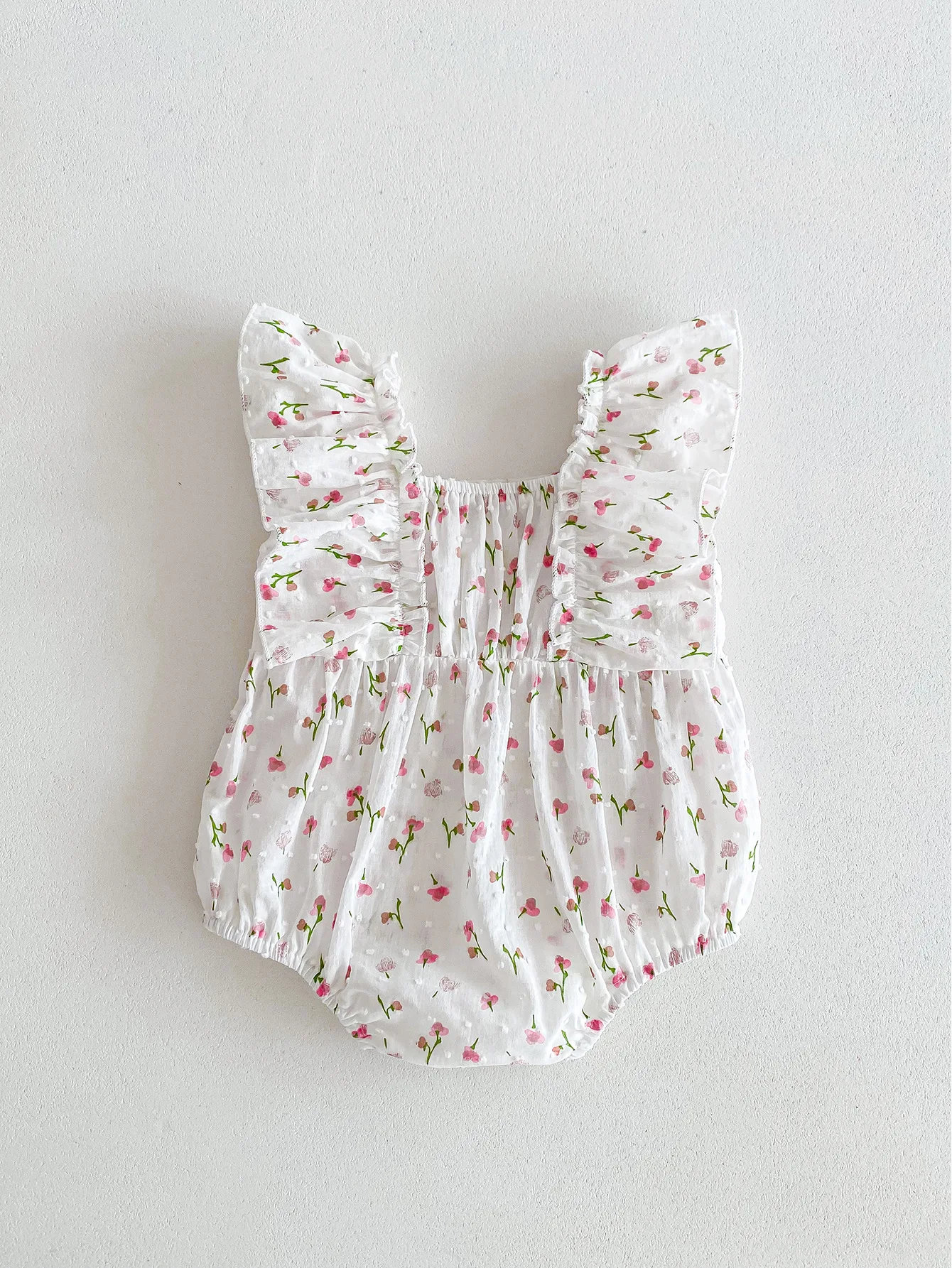 Milangel Body floral con volantes para niña sin mangas - imagen 5