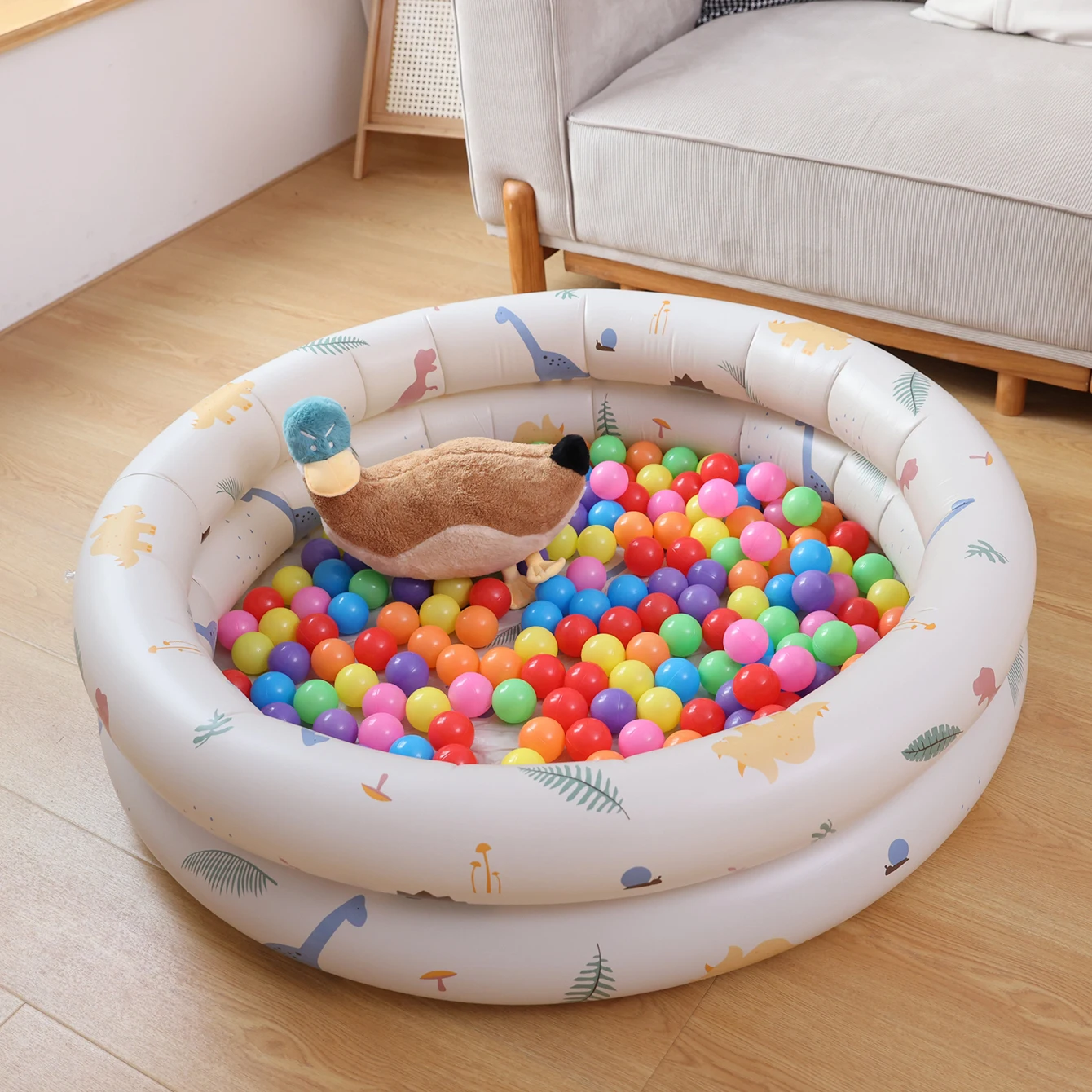 Pozo de bolas inflable de dinosaurios plegable para niños - imagen 4
