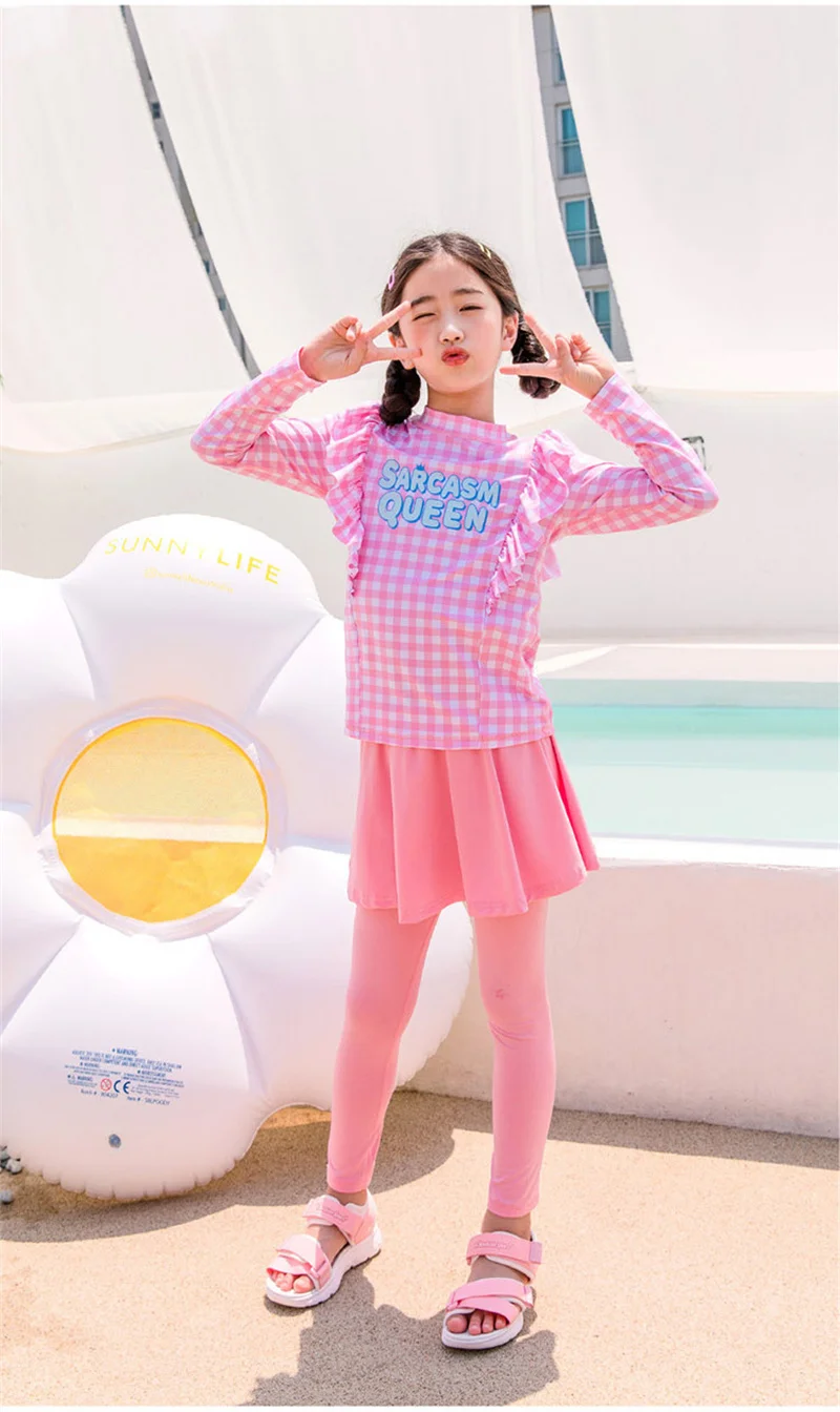 Traje baño infantil dos piezas manga larga con pantalón largo - imagen 5