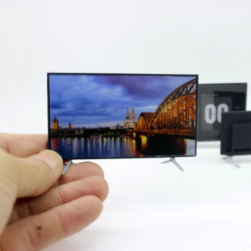 Televisor de juguete para casa de muñecas con base - imagen 3