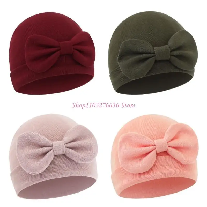 Bonnón gorrito de algodón para recién nacidos con lazo transpirable