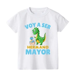 Camiseta de manga corta para niños estampada de embarazo