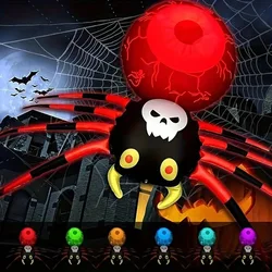 Araña inflable LED que brilla en la oscuridad para Halloween
