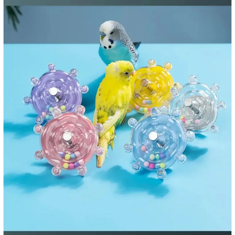 Juguete interactivo para loros con dispensador giratorio de premios - imagen 3