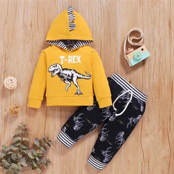 Conjunto dinosaurio con capucha para bebé – Otoño invierno