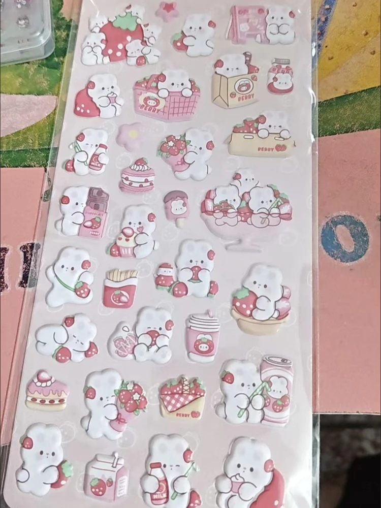 Pegatinas 3D de conejito EVA esponjosas para decorar el diario - imagen 5