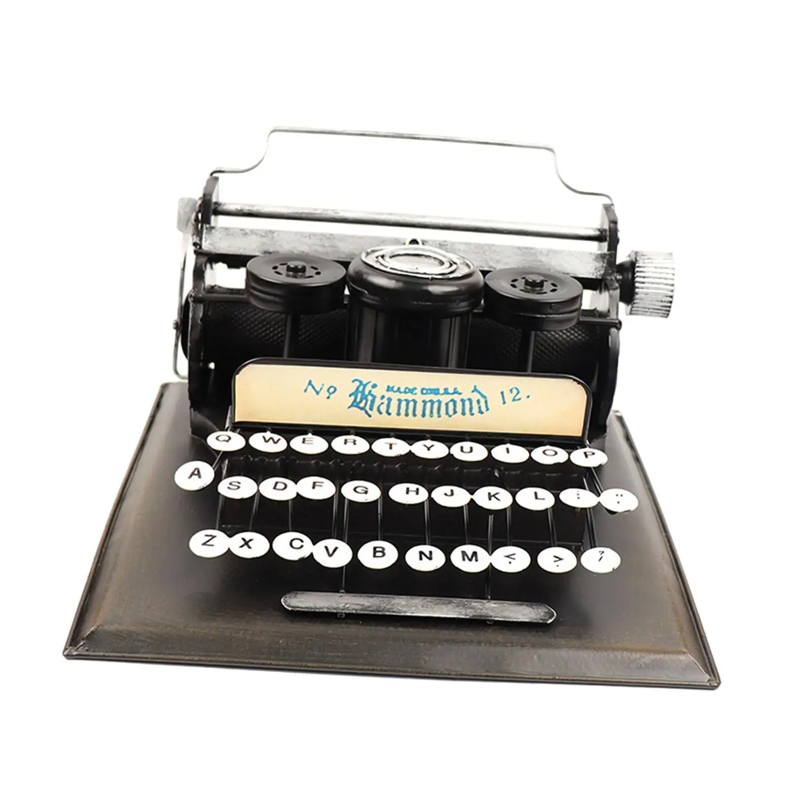 Retro Design Iron Typewriter Model Statue for Men Women Desktop Decoration Retro Design Iron Typewriter Model Statue for Men Women Desktop Decoration