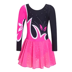 Maillot de ballet con tutú brillante para niña