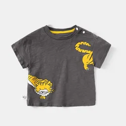MILANCEL Camiseta de tigre para niña - Manga corta