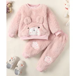 Conjunto bebé manga larga y pantalón grueso otoño invierno