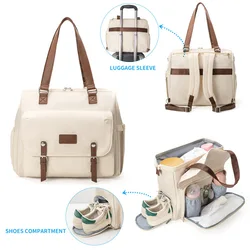 PANGDUBE Mochila pañalera impermeable con bolsillo térmico