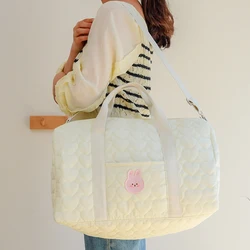 Bolso de viaje infantil gran capacidad con oso bordado y bandolera