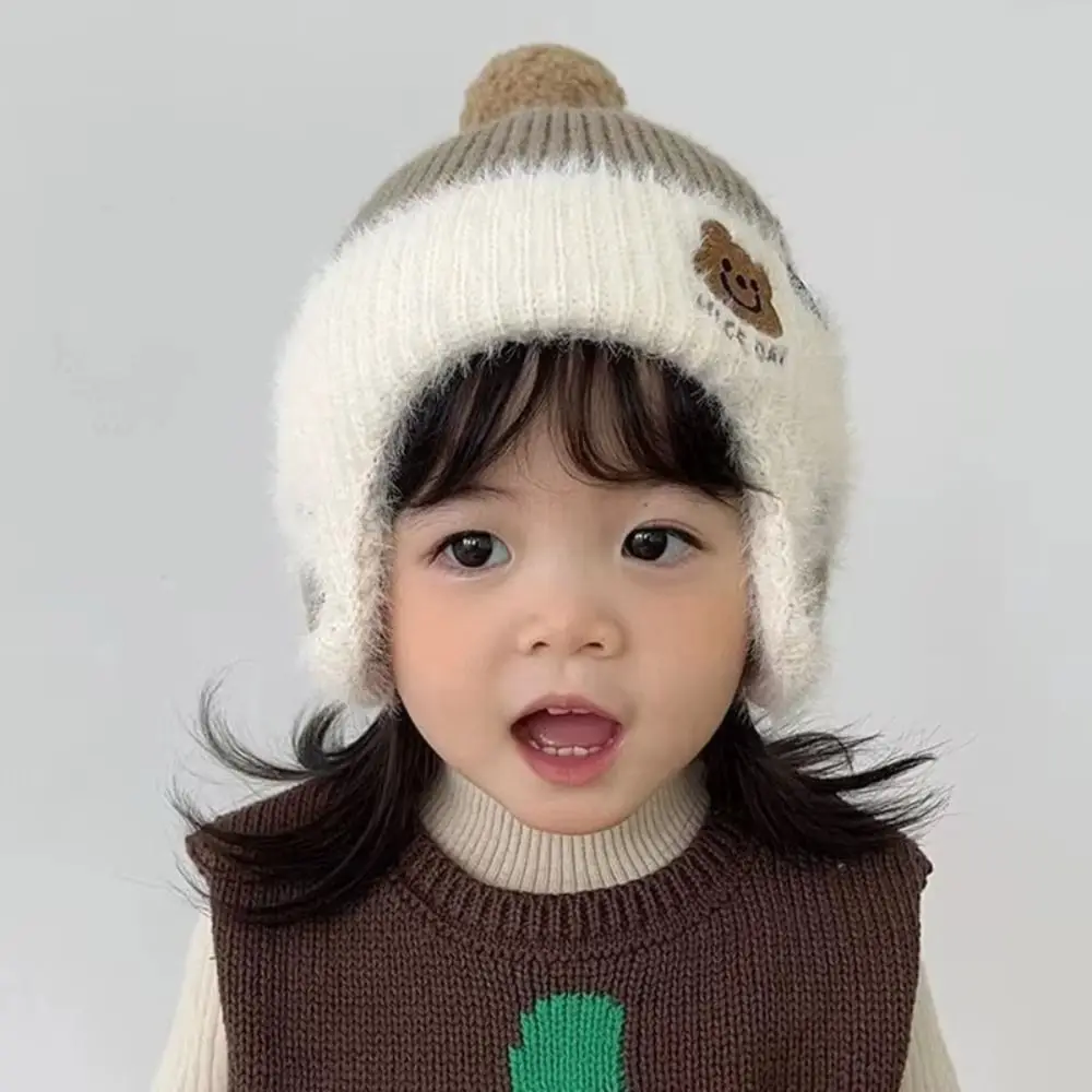Gorro de lana con orejeras para bebé, cálido y suave de invierno - imagen 2