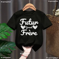 Camiseta hermano mayor estilo francés futuro con estampado veraniego