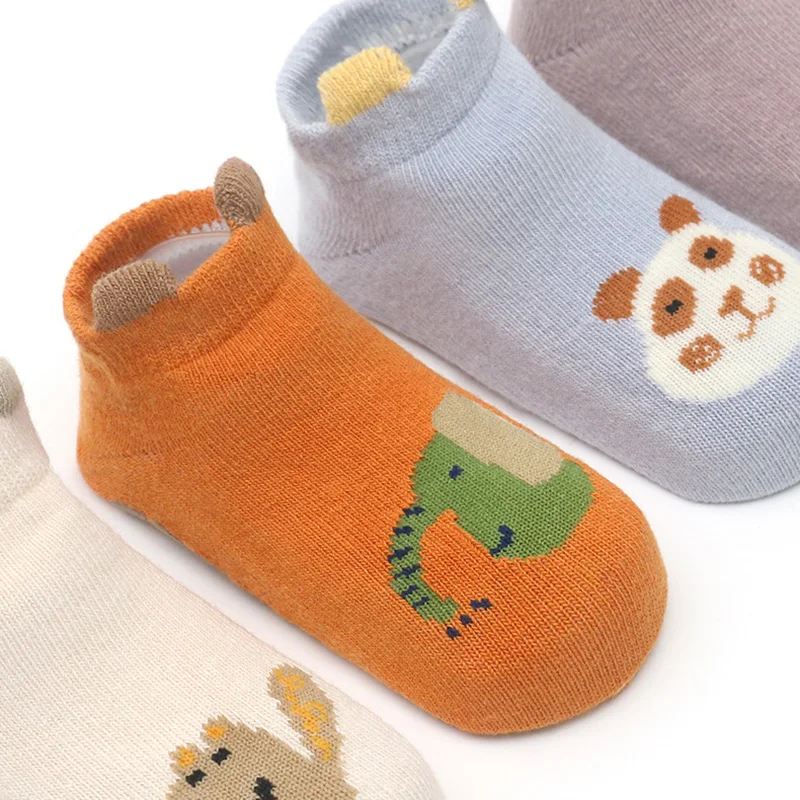 Calcetines tobilleros antideslizantes de algodón con orejas animales - imagen 2