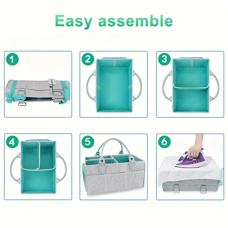 Bolsa de pañales gran capacidad para bebé - cambiador portátil - imagen 4