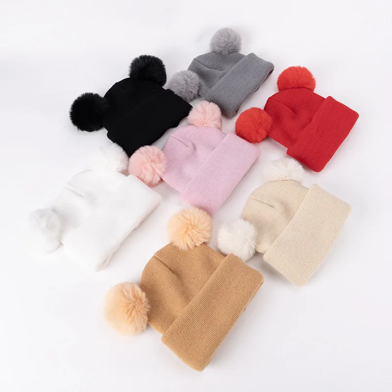 Gorro de invierno lana para niños con orejeras integradas - imagen 2