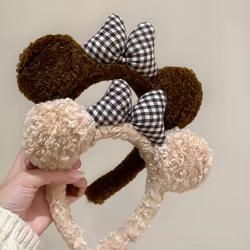 Diadema felpa lazo para bebé – Cálida para otoño e invierno
