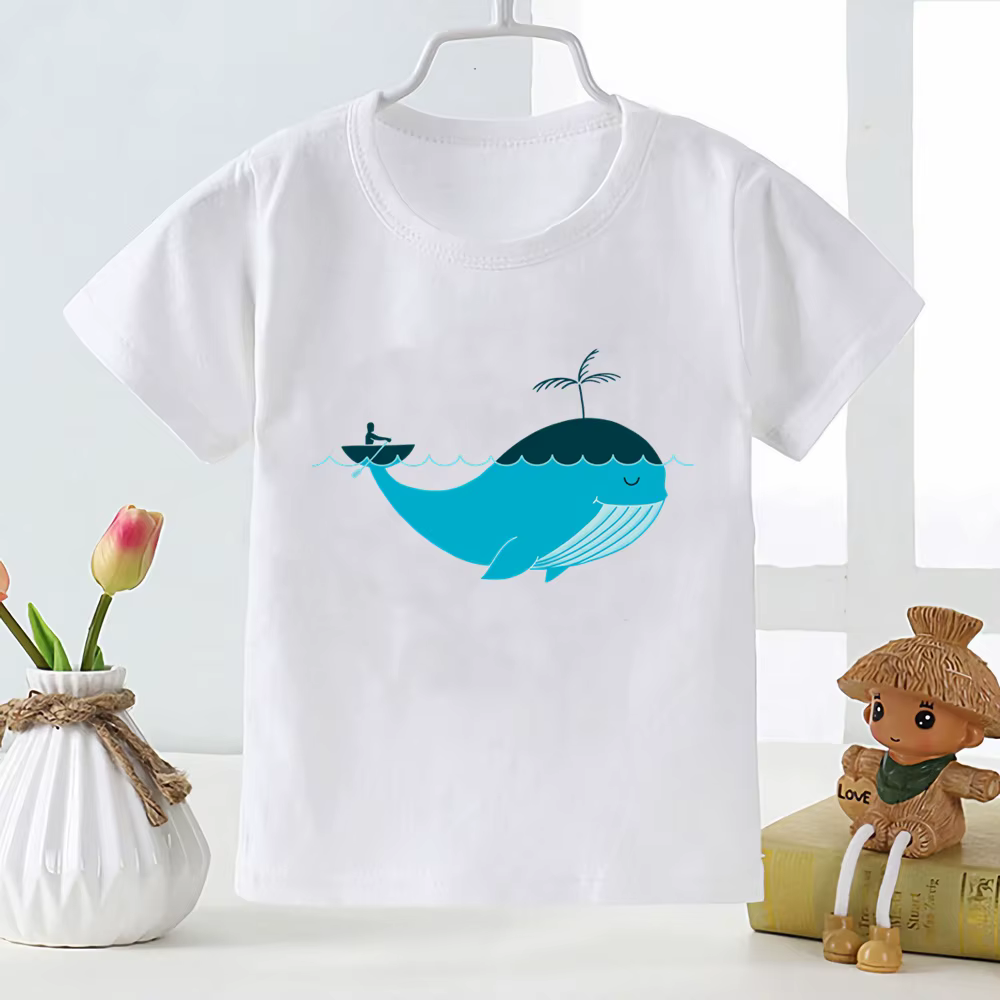 Camiseta bebé ballena – Top verano para niños y niñas - imagen 2