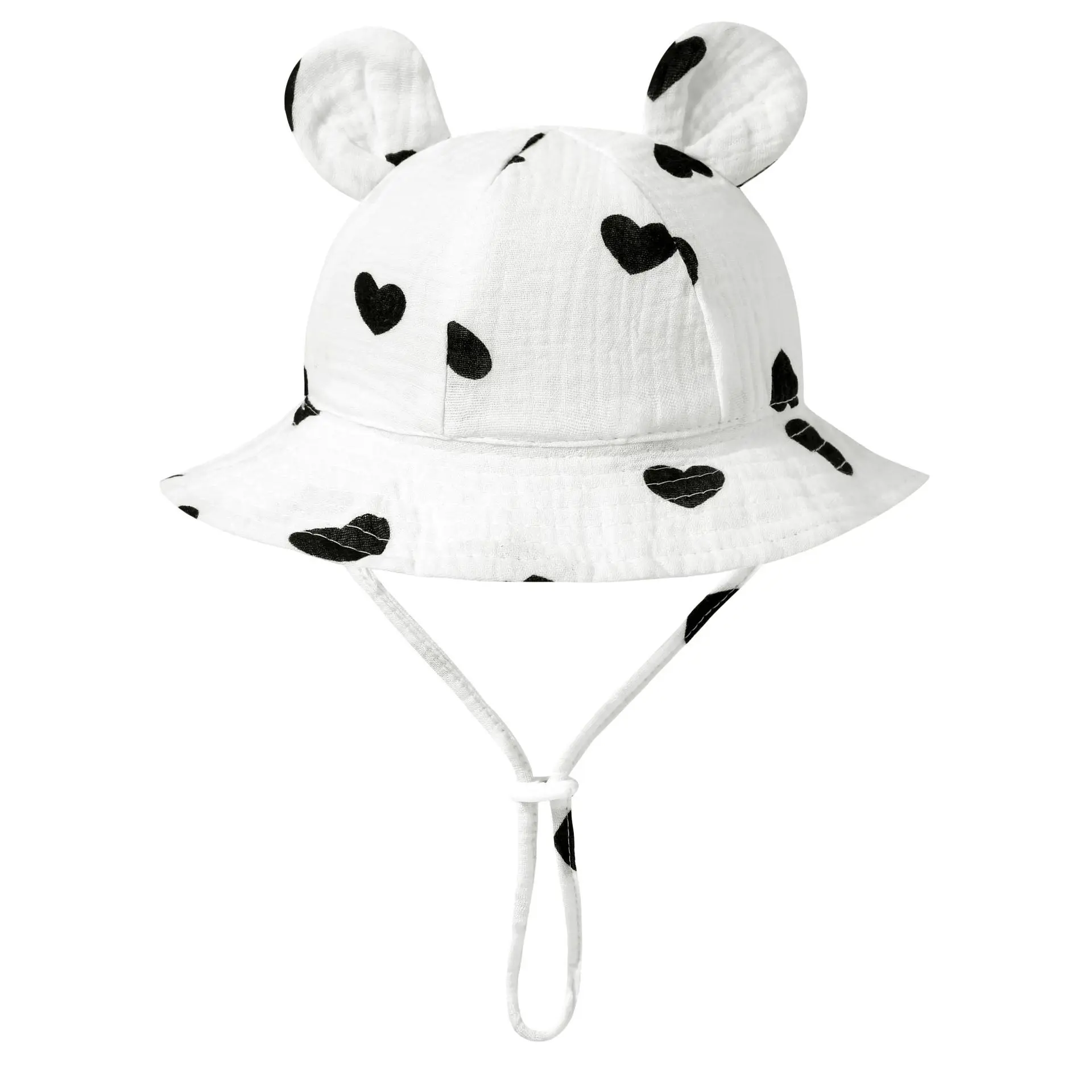 Gorro de sol bebé en algodón con orejas estilo Panamá unisex - imagen 3