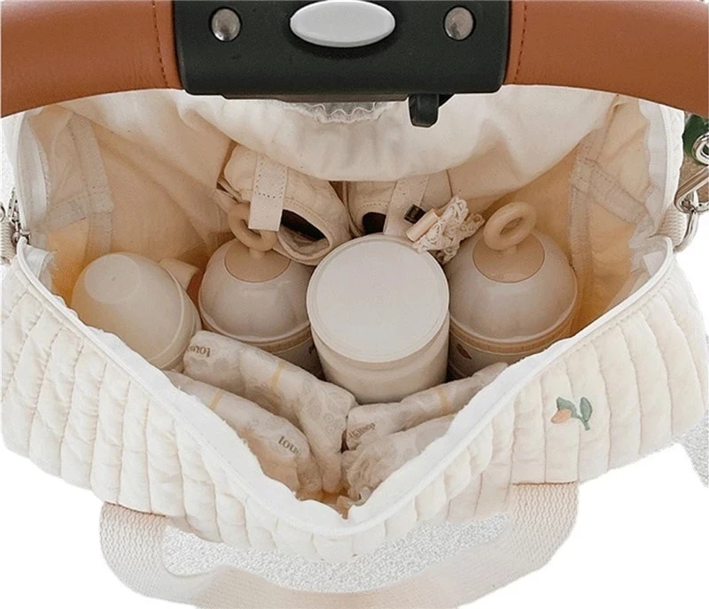 Bolsa de pañales acolchada coreana con organizador para bebé - imagen 5