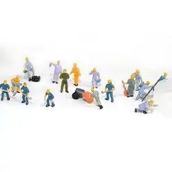 Figuras miniatura de trabajadores ferroviarios para dioramas