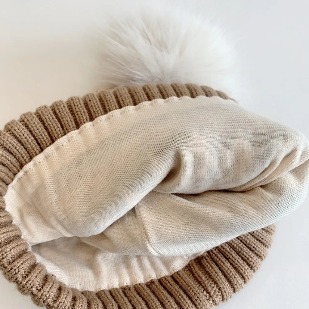 Gorro de lana grueso y suave para bebé 2-5 años – Otoño e Invierno - imagen 4