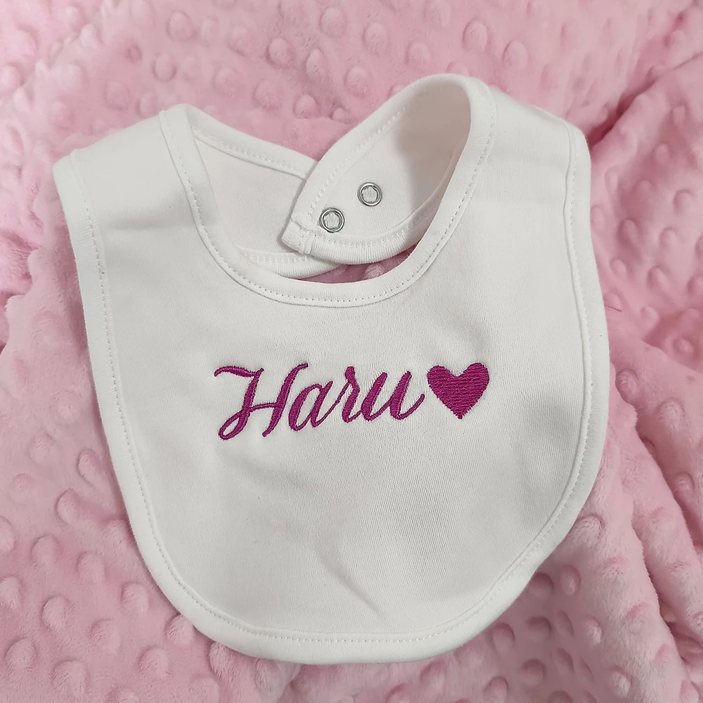 Babero personalizado con nombre en algodón - Regalo para bebé - imagen 3