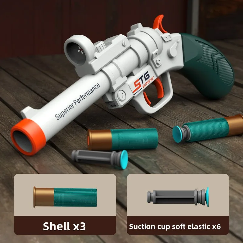 Pistola de juguete vintage lanzadora de balas blandas - imagen 2