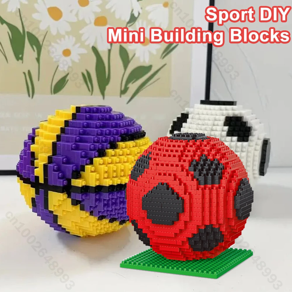 Bloques de construcción deportivos DIY fútbol y baloncesto – Regalo - imagen 3