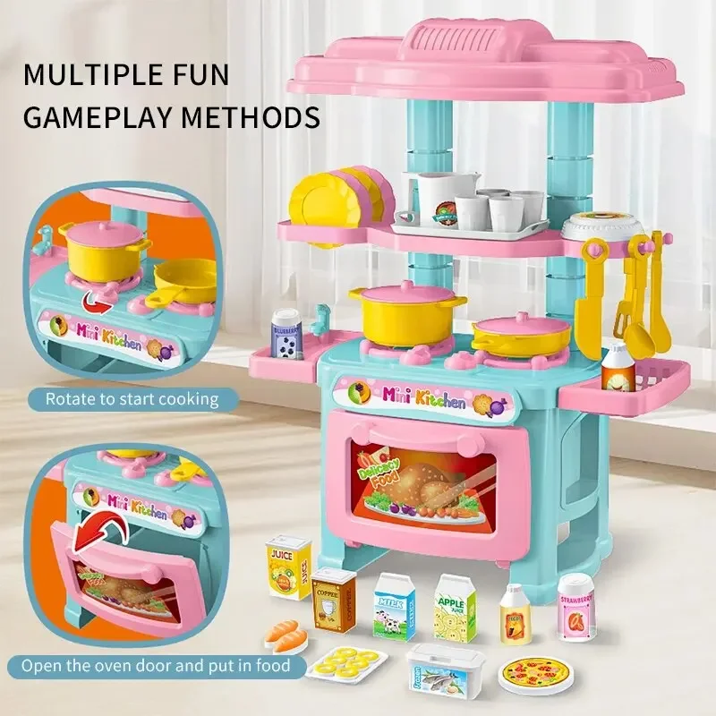 Juego de cocina manualidades con vajilla de juguete para niños