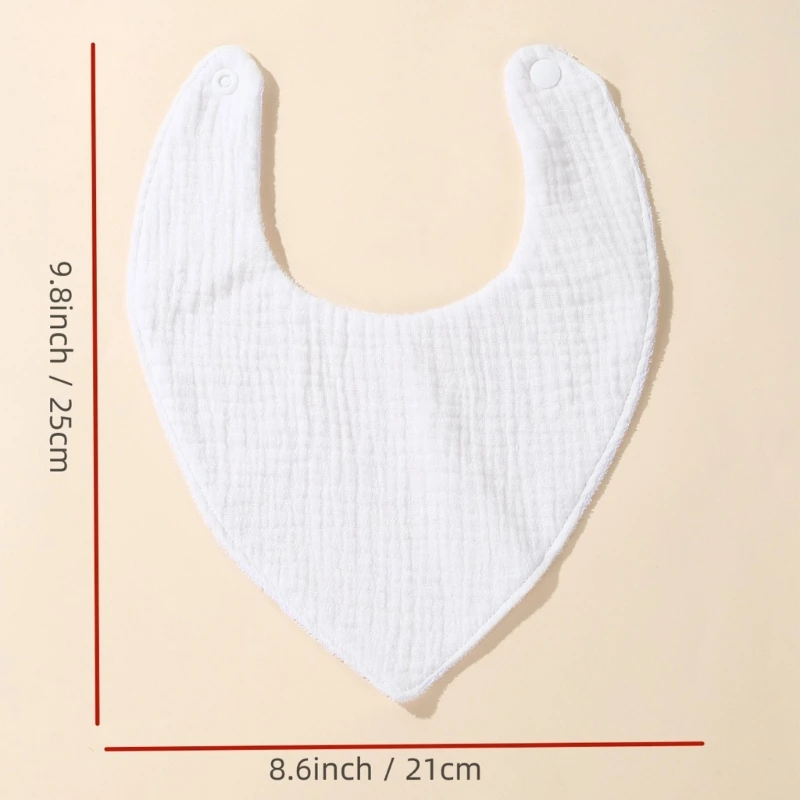 Baberos de algodón natural bebé confort eructar absorbente resistente - imagen 4