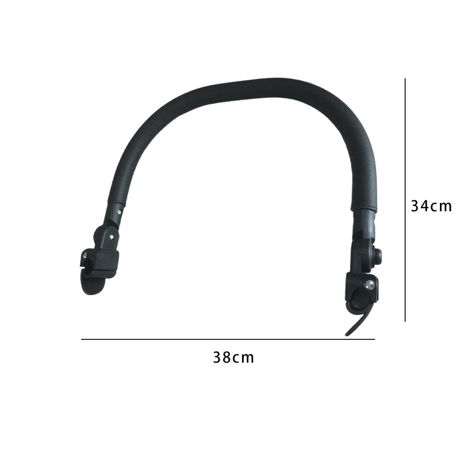 Barra protectora de cochecito con asa desmontable de cuero PU - imagen 5
