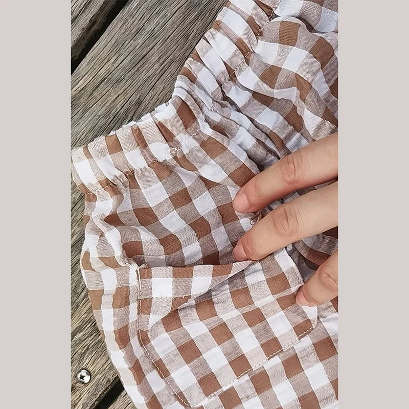 Pantalones antimosquitos a cuadros y rayas para niños - imagen 2