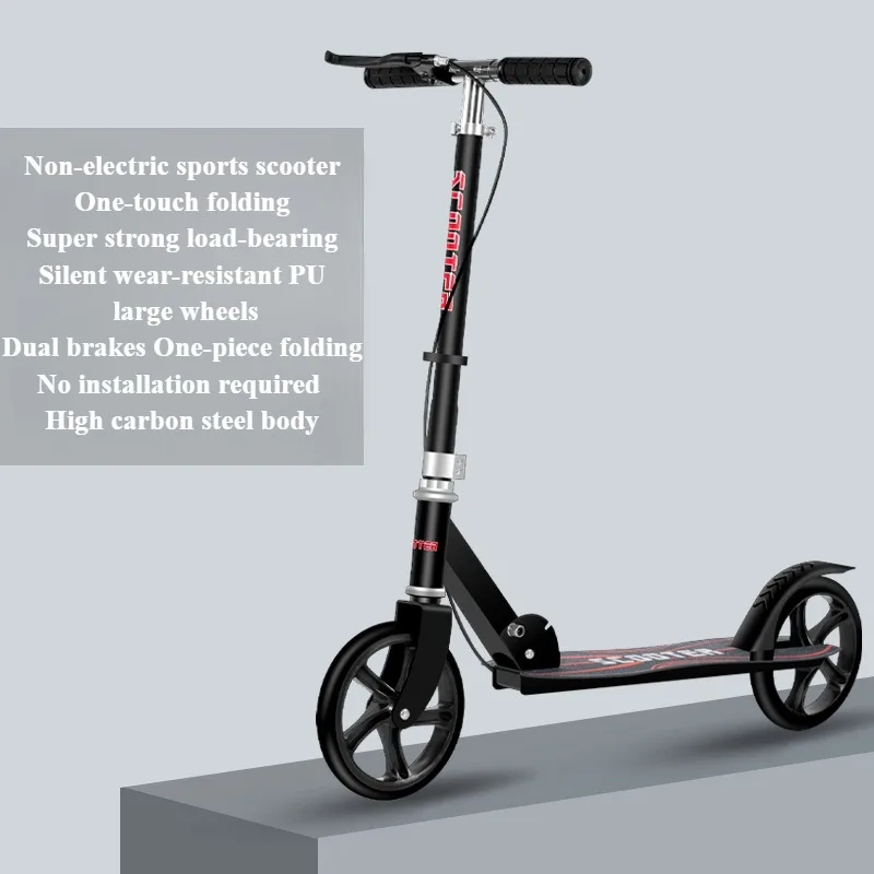 Patinete plegado listo para transportar
