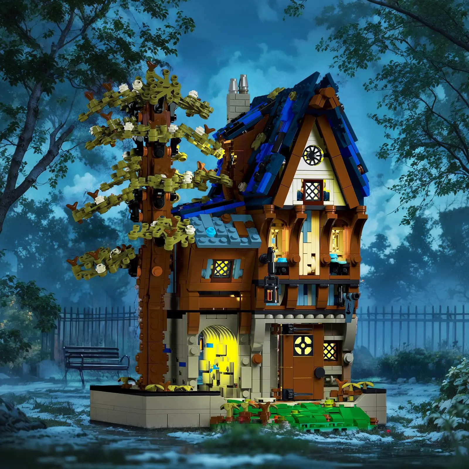 Vista completa del set de bloques medieval AMAZINGBLOKS