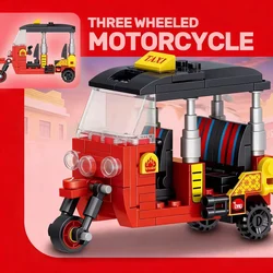 Moto con bloques de construcción MOC técnicos para niños y adultos