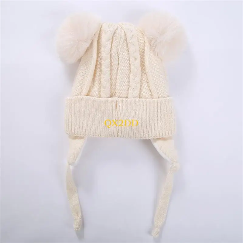 QX2D Gorro bebé de invierno suave y transpirable ajustable cómodo - imagen 2