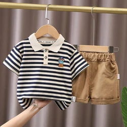 Conjunto de verano para bebé con camiseta y pantalones cortos
