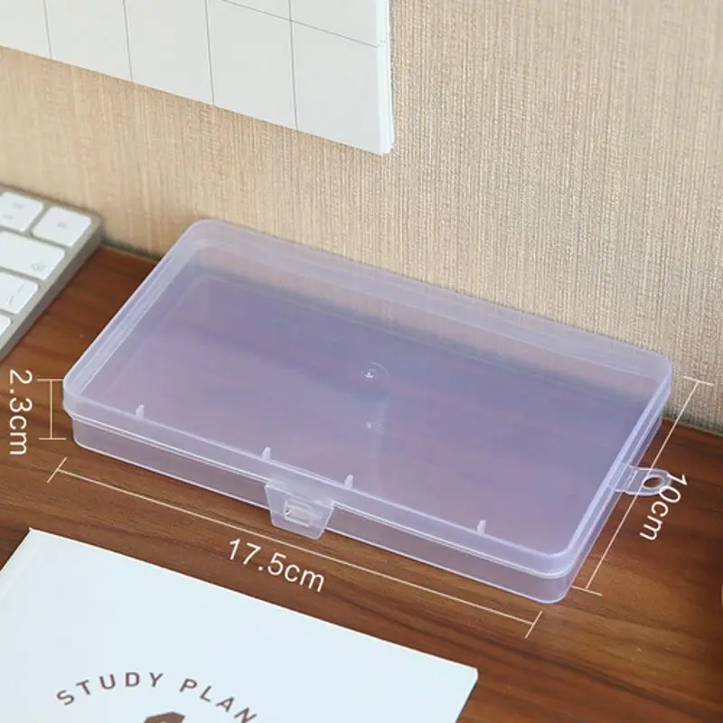Caja organizadora transparente infantil para escritorio con tapa - imagen 2