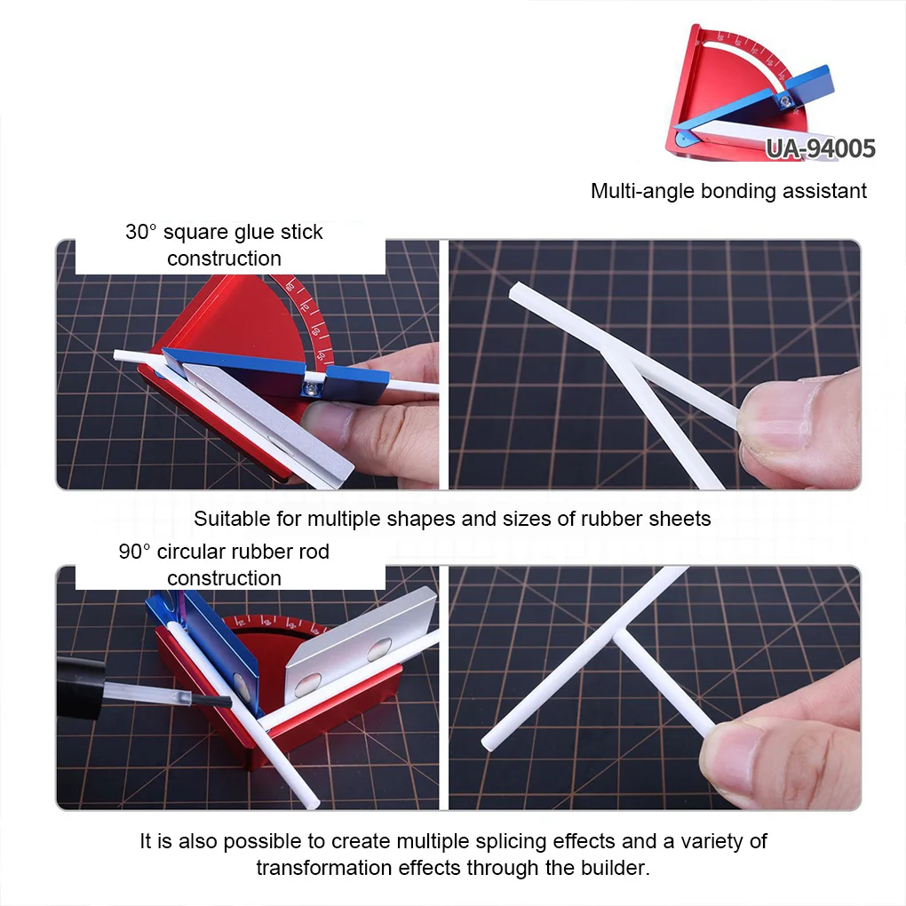 Esquadro de metal con ángulos ajustables para pegado preciso - imagen 3